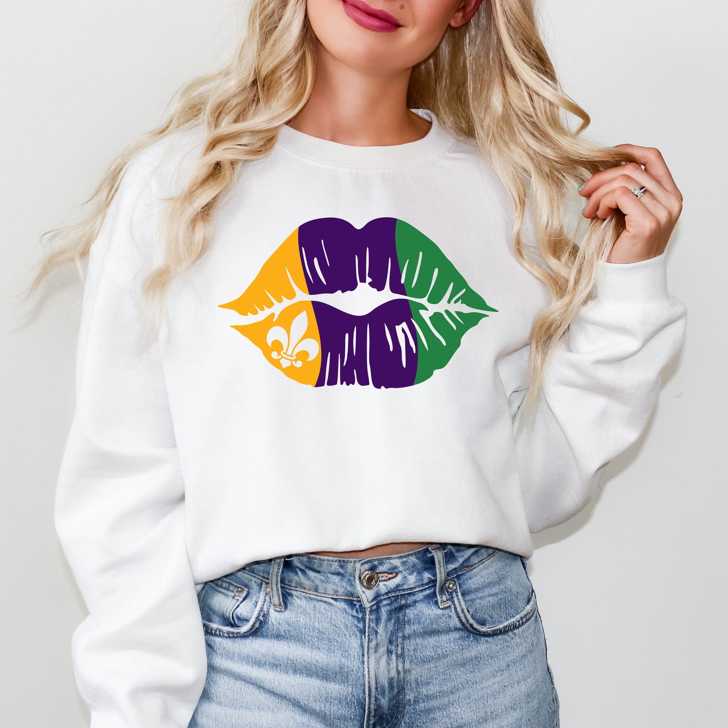 Mardi Gras Lips | Sweatshirt