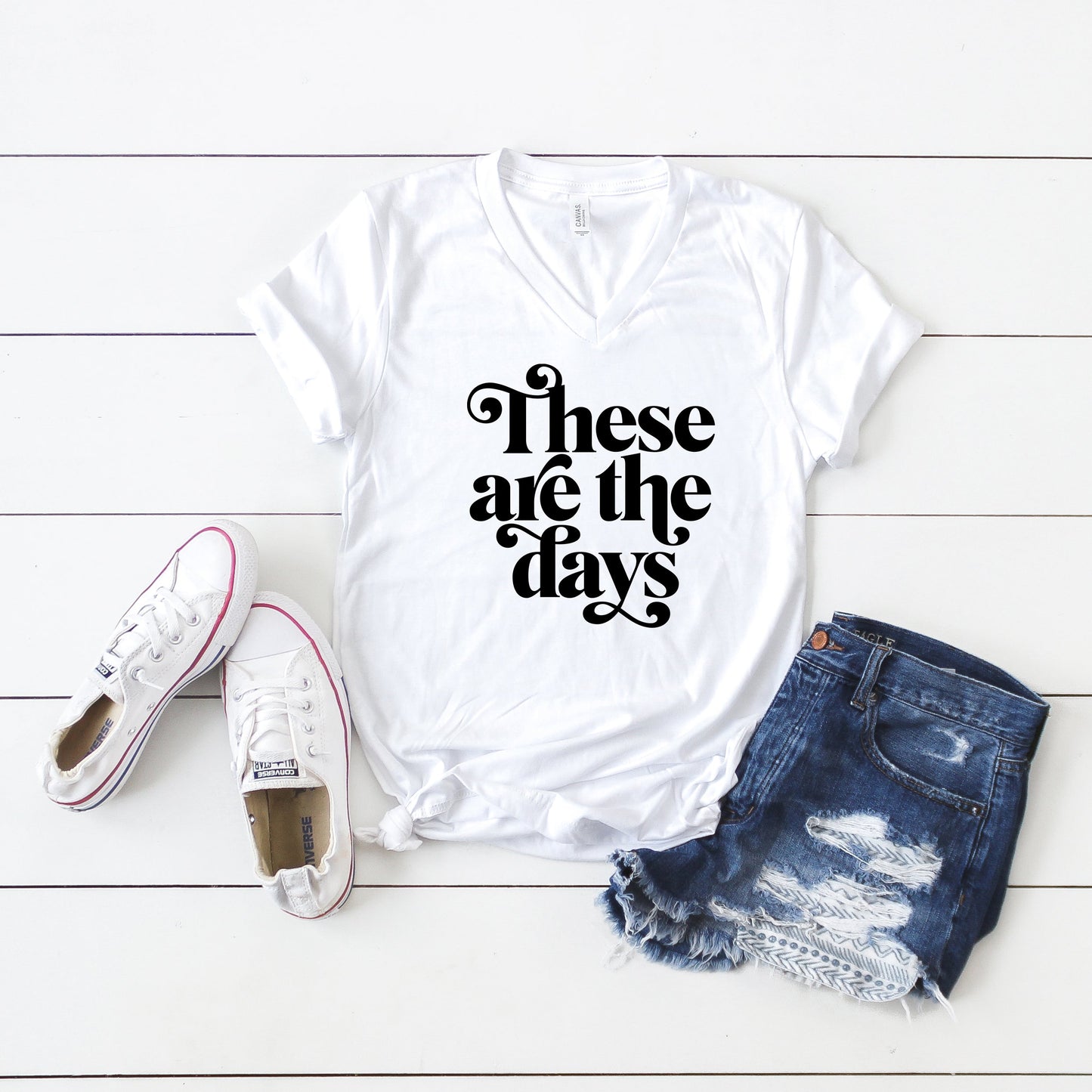 These are the Days | Short Sleeve V-Neck