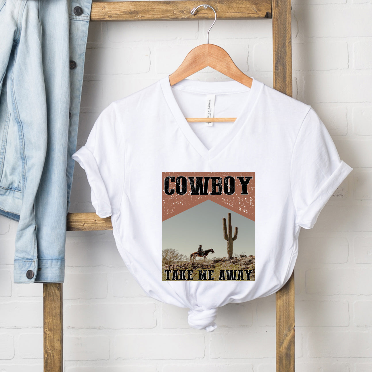 Cowboy Take Me Away Desert | Short Sleeve V-Neck