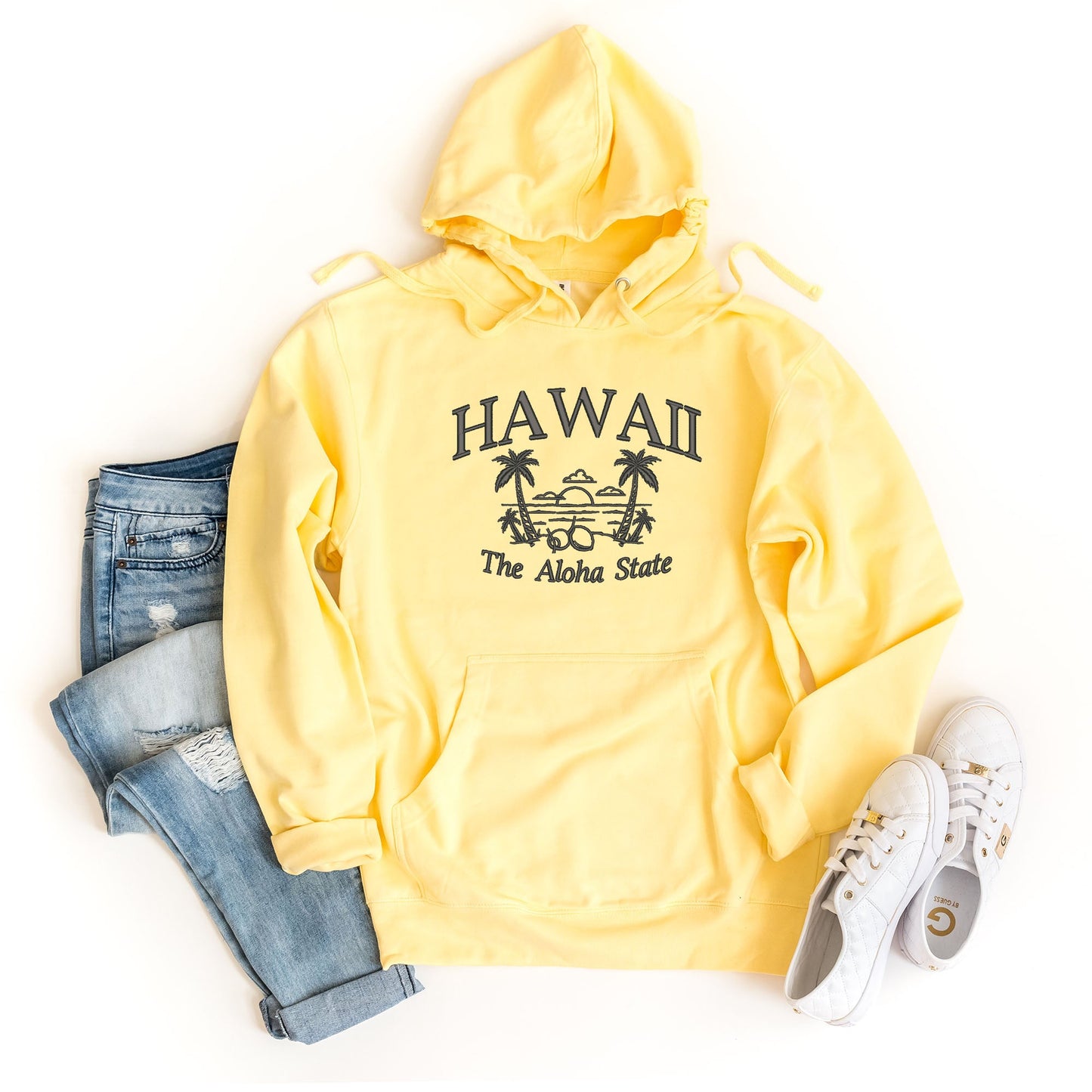 Embroidered Hawaii The Aloha State | Hoodie