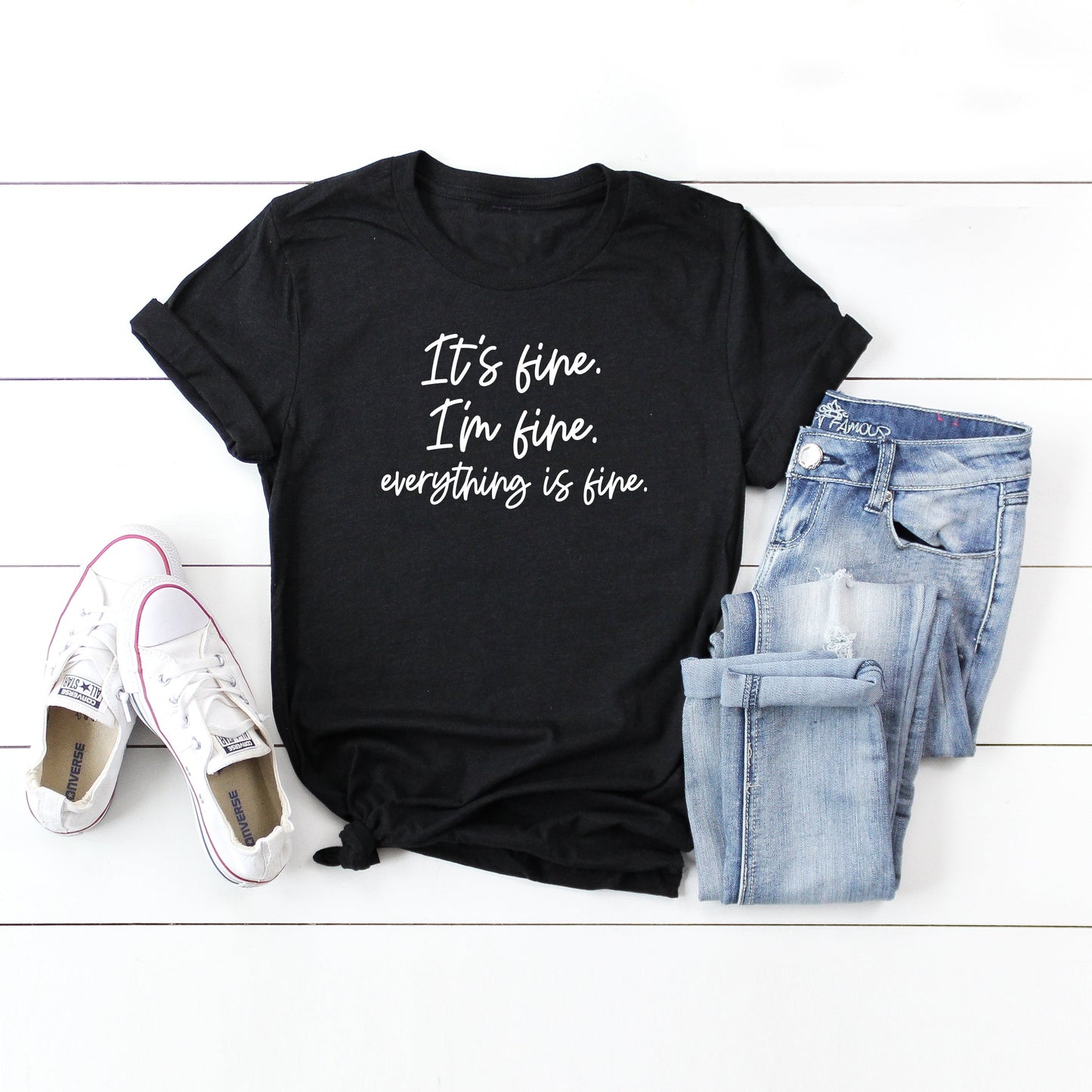 It's Fine, I'm Fine, Everything is Fine | Short Sleeve Crew Neck