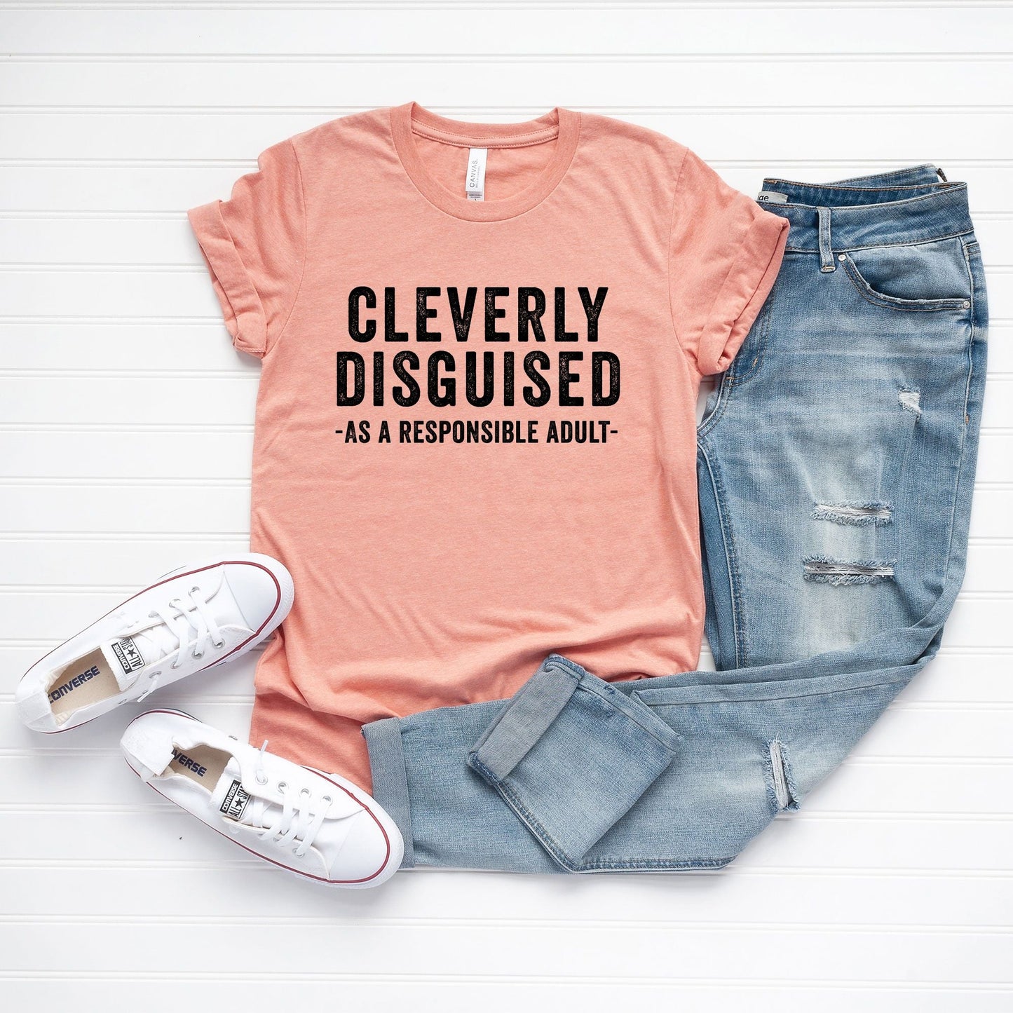 Cleverly Disguised As An Adult | Short Sleeve Crew Neck