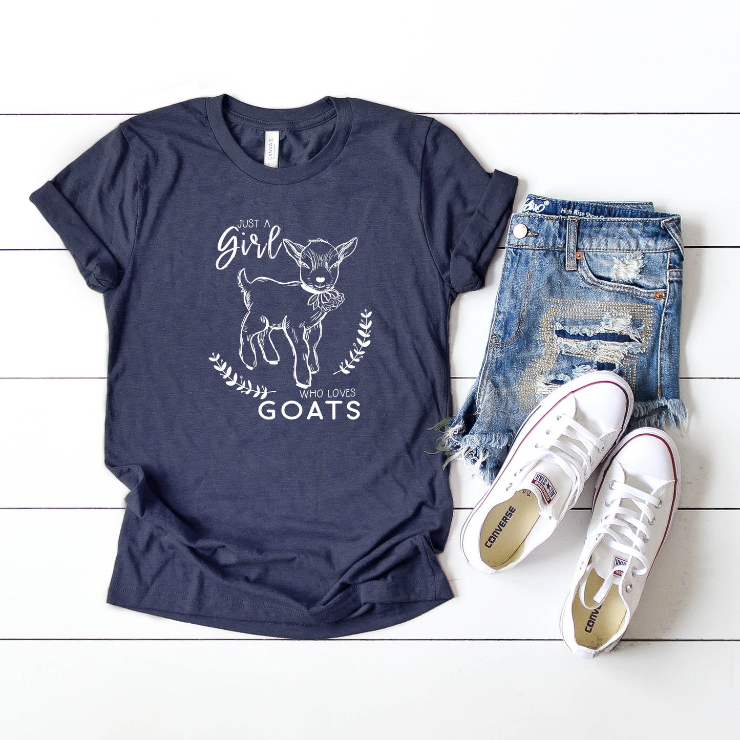 Just a Girl who Loves Goats | Short Sleeve Crew Neck