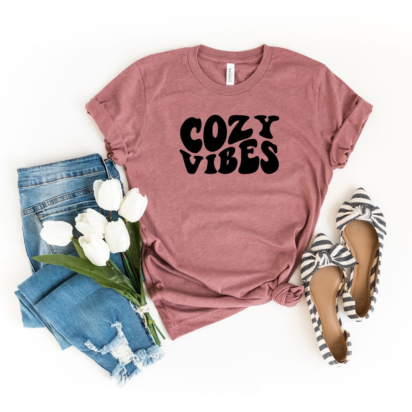 Cozy Vibes | Short Sleeve Crew Neck