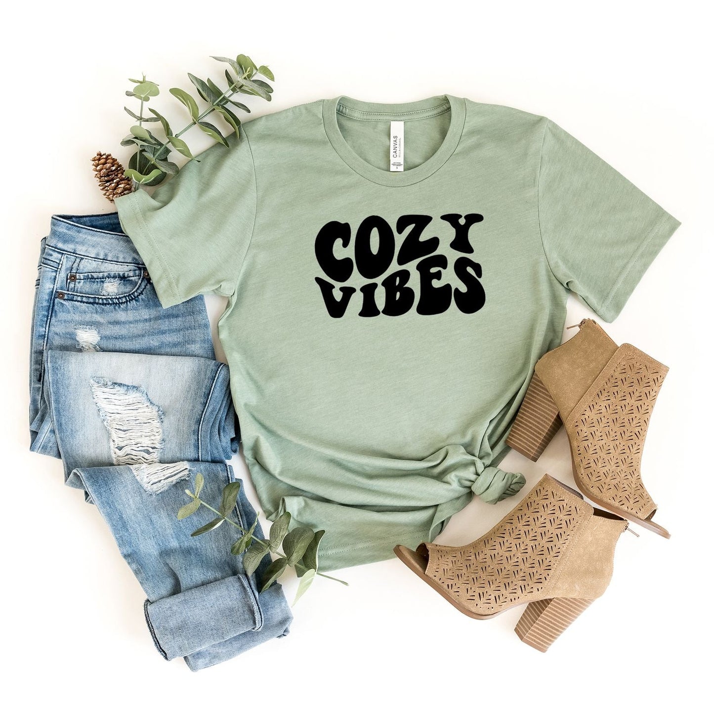 Cozy Vibes | Short Sleeve Crew Neck