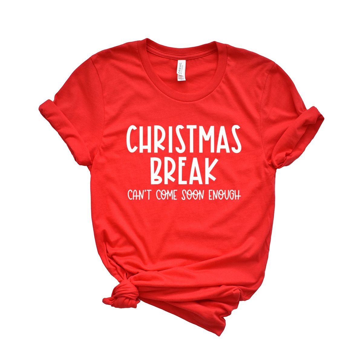 Christmas Break Can't Come Soon Enough | Short Sleeve Crew Neck